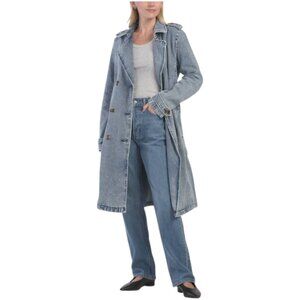 26 INTERNATIONAL Denim Trench Coat With Belt